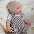 Ollie – Full Body Silicone Reborn Baby Doll 12" Sleeping Bald Realistic Newborn for Gift Collectible [Ships Within 48 Hours]