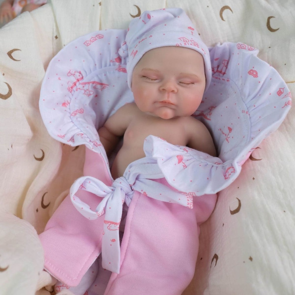 Milo – Full Body Silicone Reborn Baby Boy Doll 12" Sleeping Weighted Realistic Newborn Gender Neutral Gift Collectible [Ships Within 48 Hours]