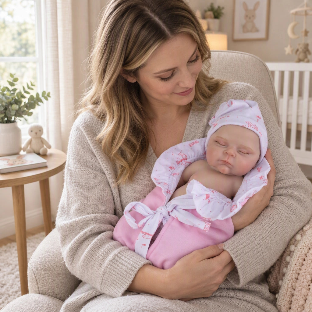 Milo – Full Body Silicone Reborn Baby Boy Doll 12" Sleeping Weighted Realistic Newborn Gender Neutral Gift Collectible [Ships Within 48 Hours]