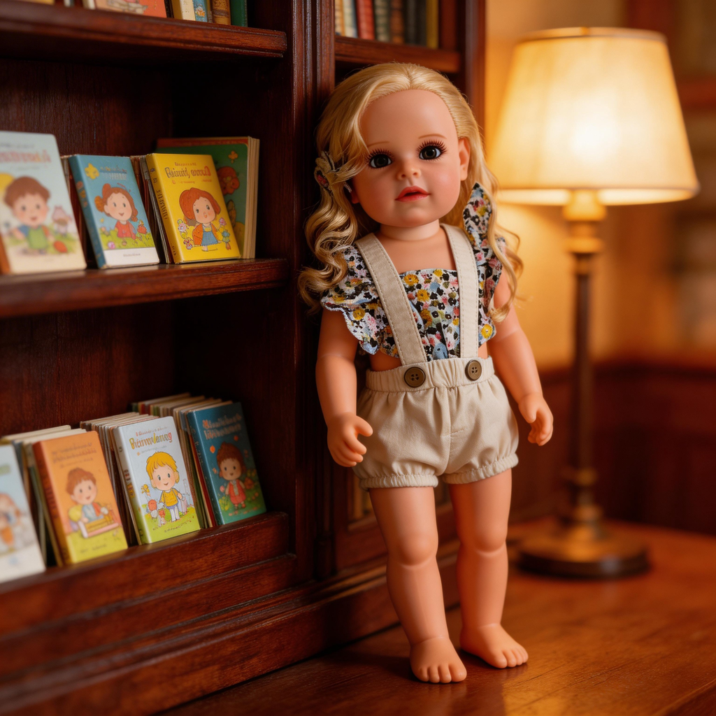 Muñeca Bebé Reborn de Vinilo Ultra Realista Matilda Rose de 22 Pulgadas ✨ Incluye Conjunto de Peto Floral