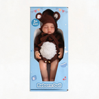 Muñeco de bebé renacido Barnaby Bear de 15,7 pulgadas, de silicona maciza, durmiendo