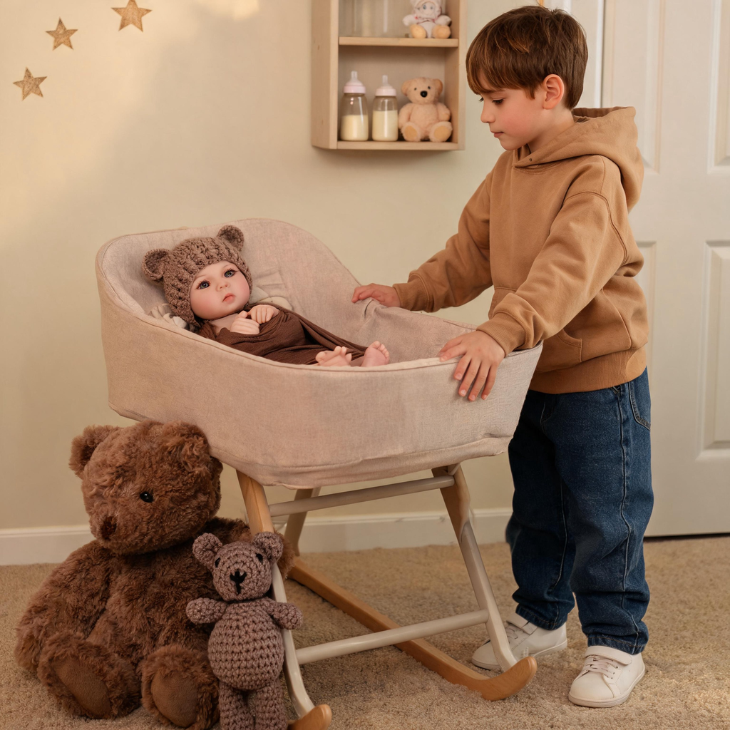 Koa Bear 15.7inch Full Solid Silicone Boy Reborn Baby Doll