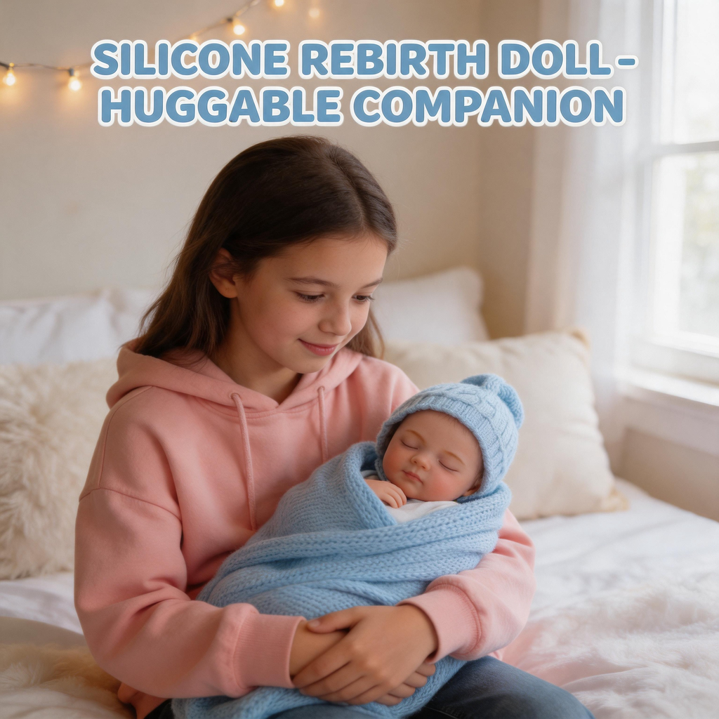 Muñeca Bebé Reborn Lullaby Blue de Silicona Sólida, de 15.7 pulgadas, para Dormir
