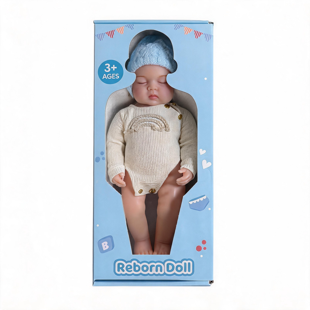 Muñeca Bebé Reborn Lullaby Blue de Silicona Sólida, de 15.7 pulgadas, para Dormir