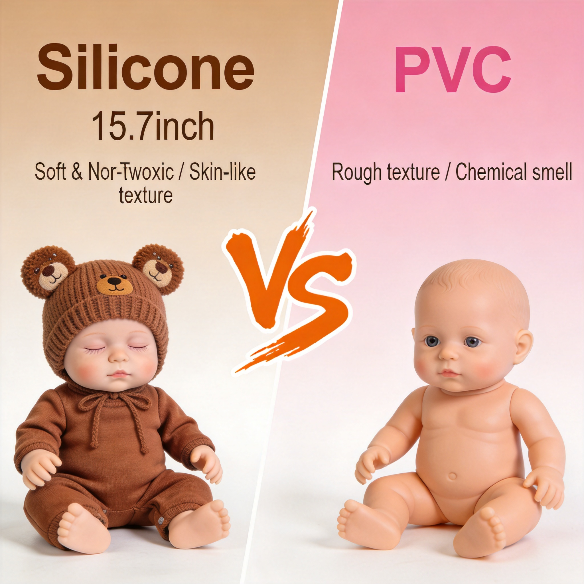 Barnaby Bear 15.7inch Full Solid Silicone Sleeping Boy Reborn Baby Doll