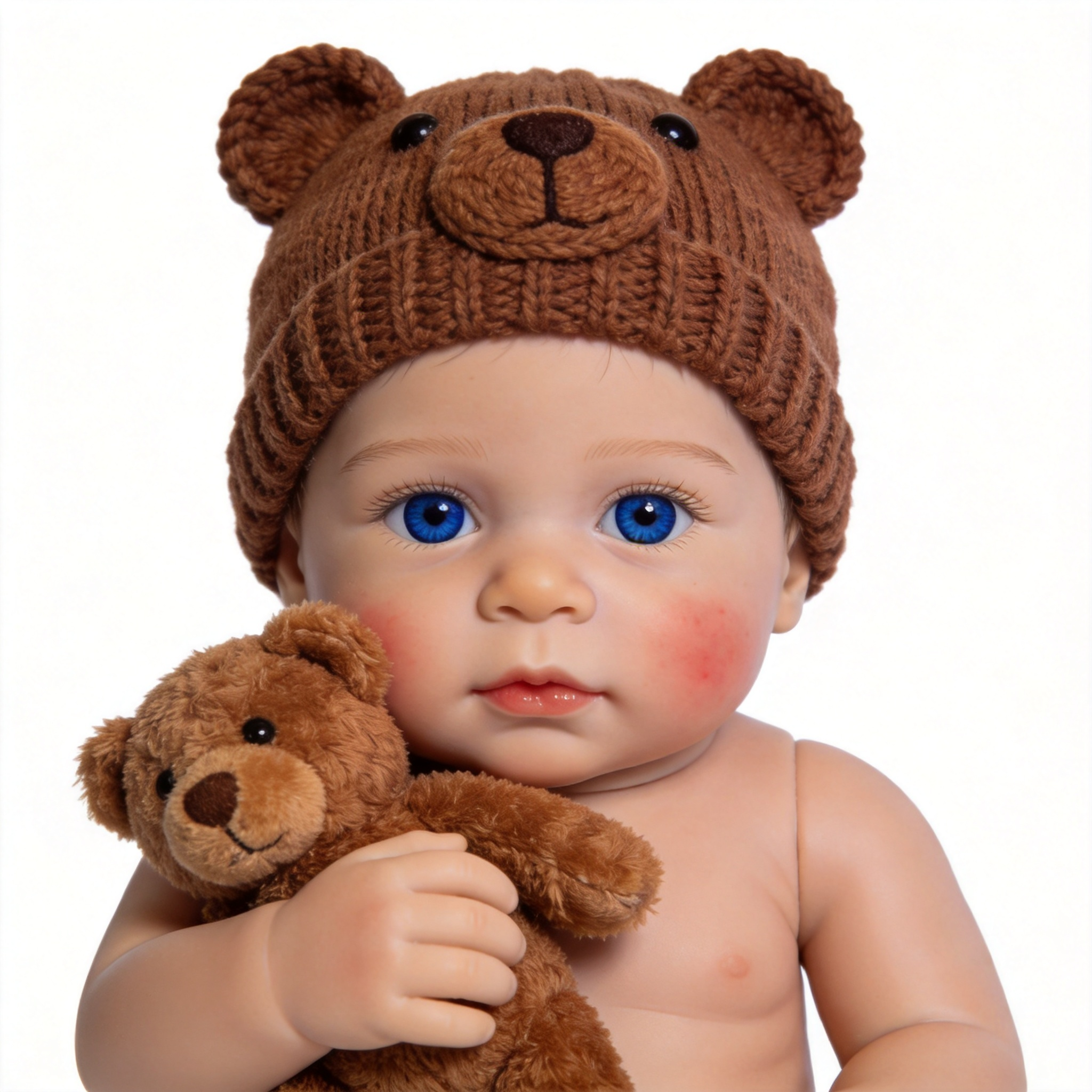 Koa Bear 15.7inch Full Solid Silicone Boy Reborn Baby Doll