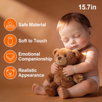 Koa Bear 15.7inch Full Solid Silicone Boy Reborn Baby Doll